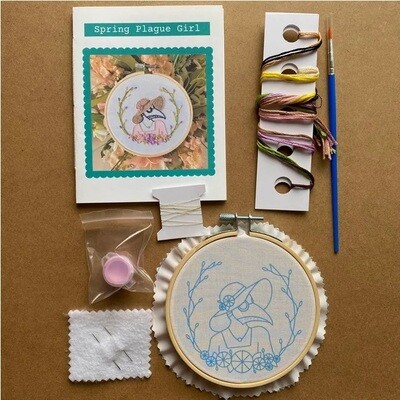 Spring Plague Girl Embroidery Kit