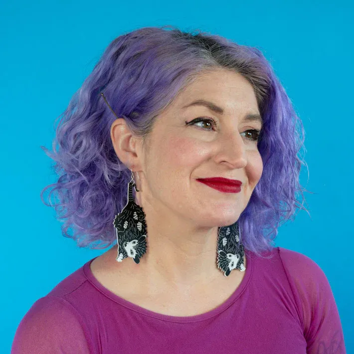 Possum Earrings  v.2 Baby Possum