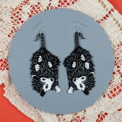 Possum Earrings  v.2 Baby Possum