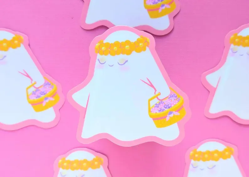 Boho Ghost Sticker Boho Ghost Sticker