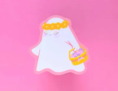 Boho Ghost Sticker