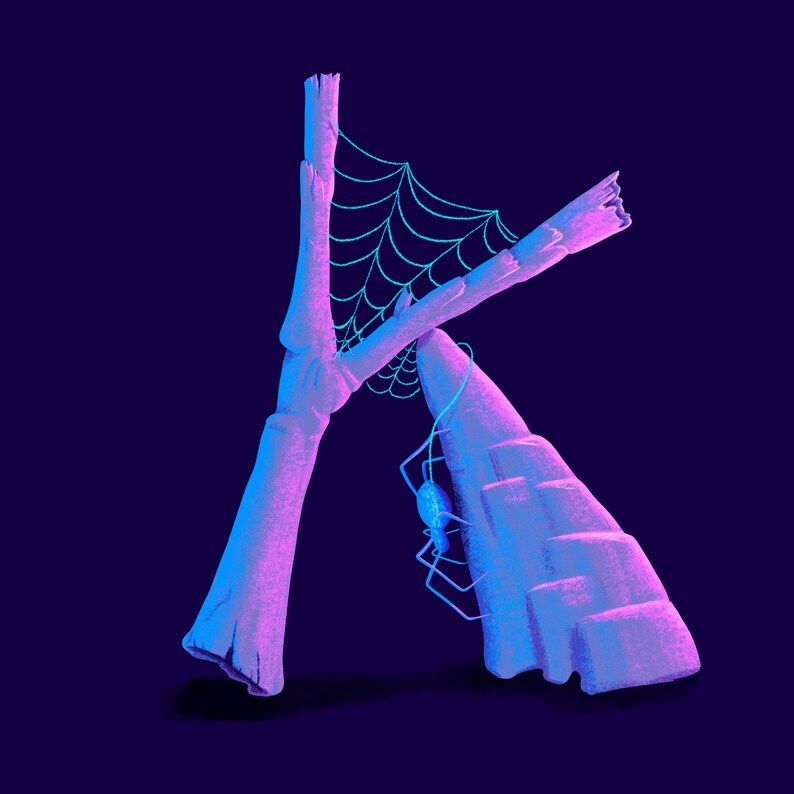 8x8 LoFi Spider Art Print 8x8 LoFi Spider Art Print