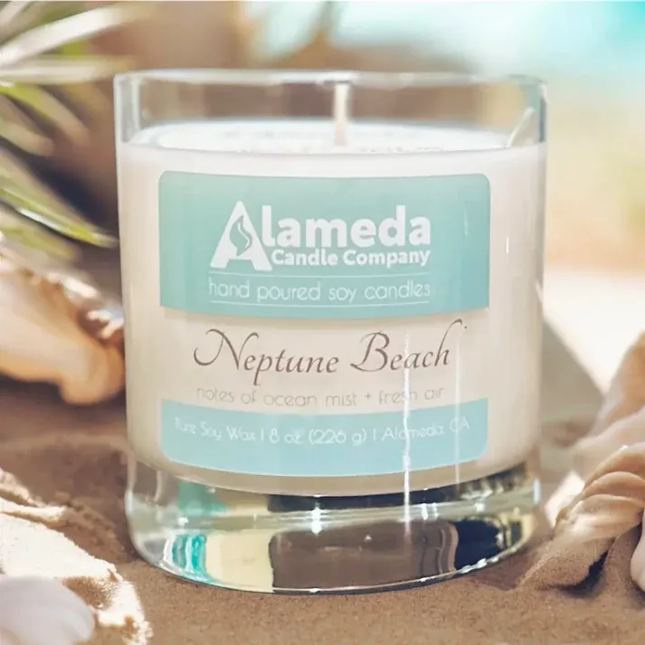 Whiskey Glass 8oz Candle - Neptune Beach