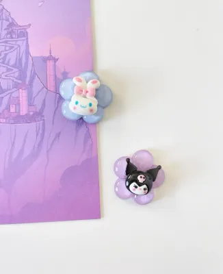 Kuromi &amp; Cinna Flower Magnets