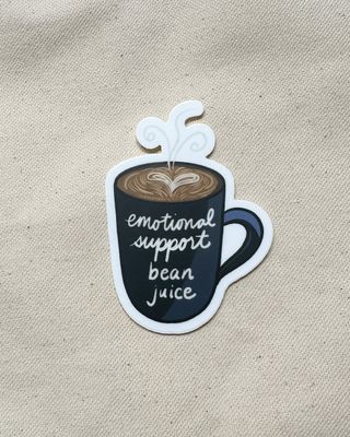 Emotional Support Bean Juice Sticker