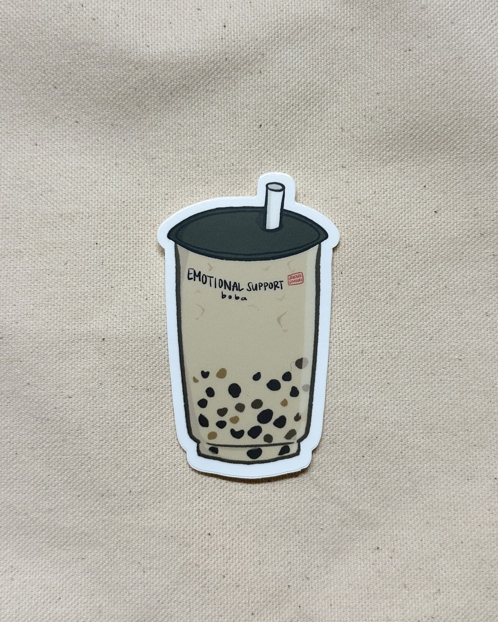 Emotional Support Boba Sticker