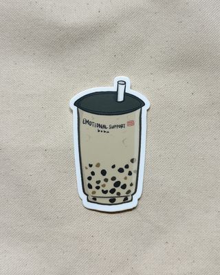 Emotional Support Boba Sticker