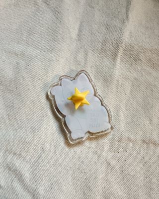 Eat the Rich Lucky Cat Pin