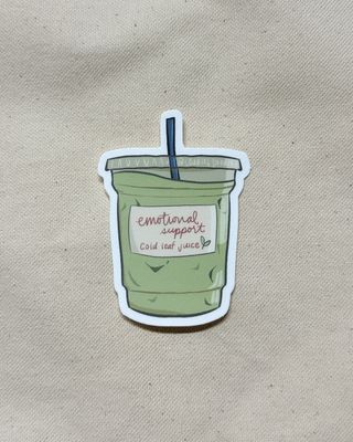 Emotional Support Cold Leaf Juice Sticker