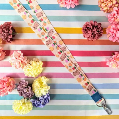 Citrus Capybara Lanyard