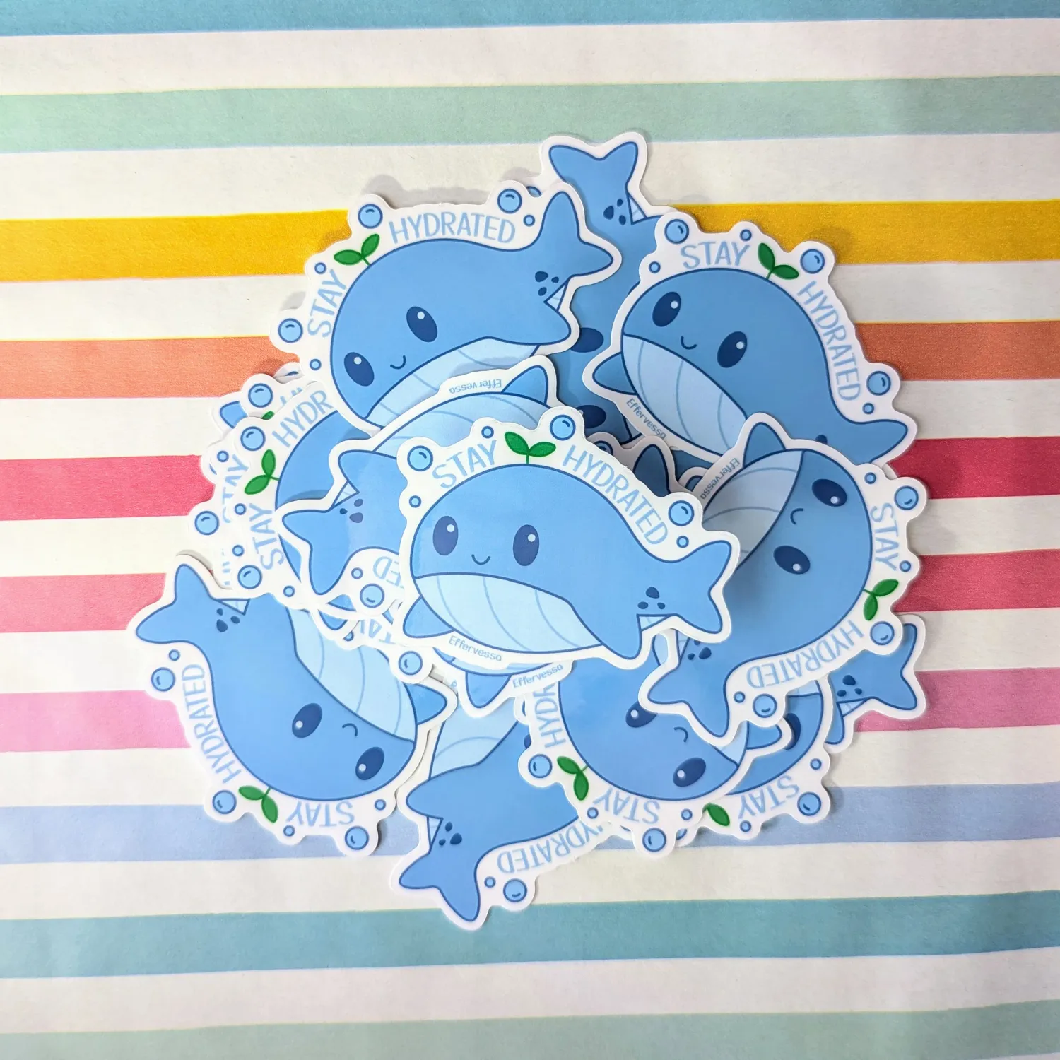 Stay Hydrated Whale Sticker