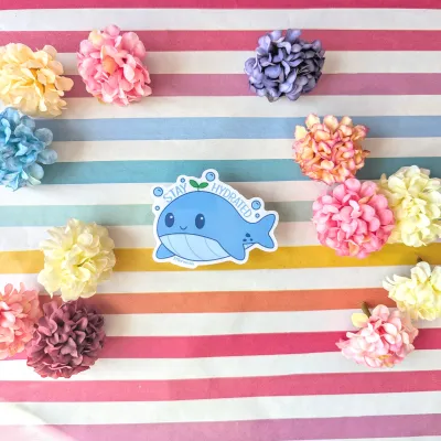 Stay Hydrated Whale Sticker