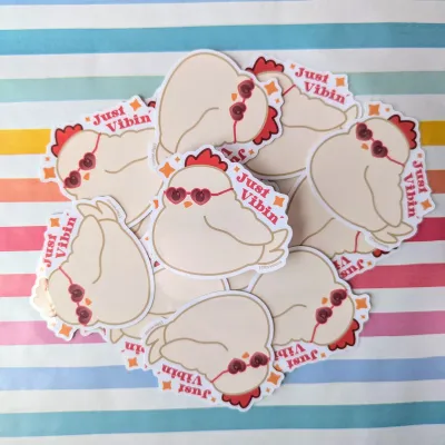 Just Vibin' Chonken Sticker