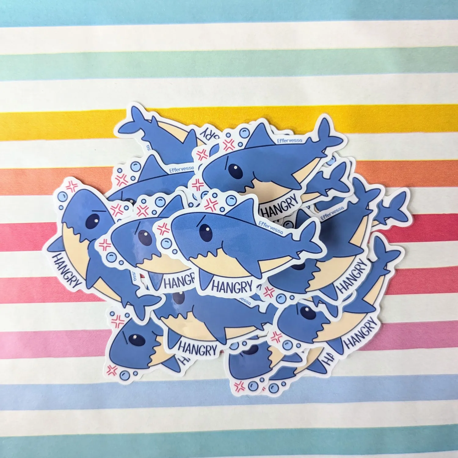 Hangry Shark Sticker
