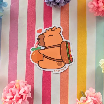Capy Hotdog Sticker