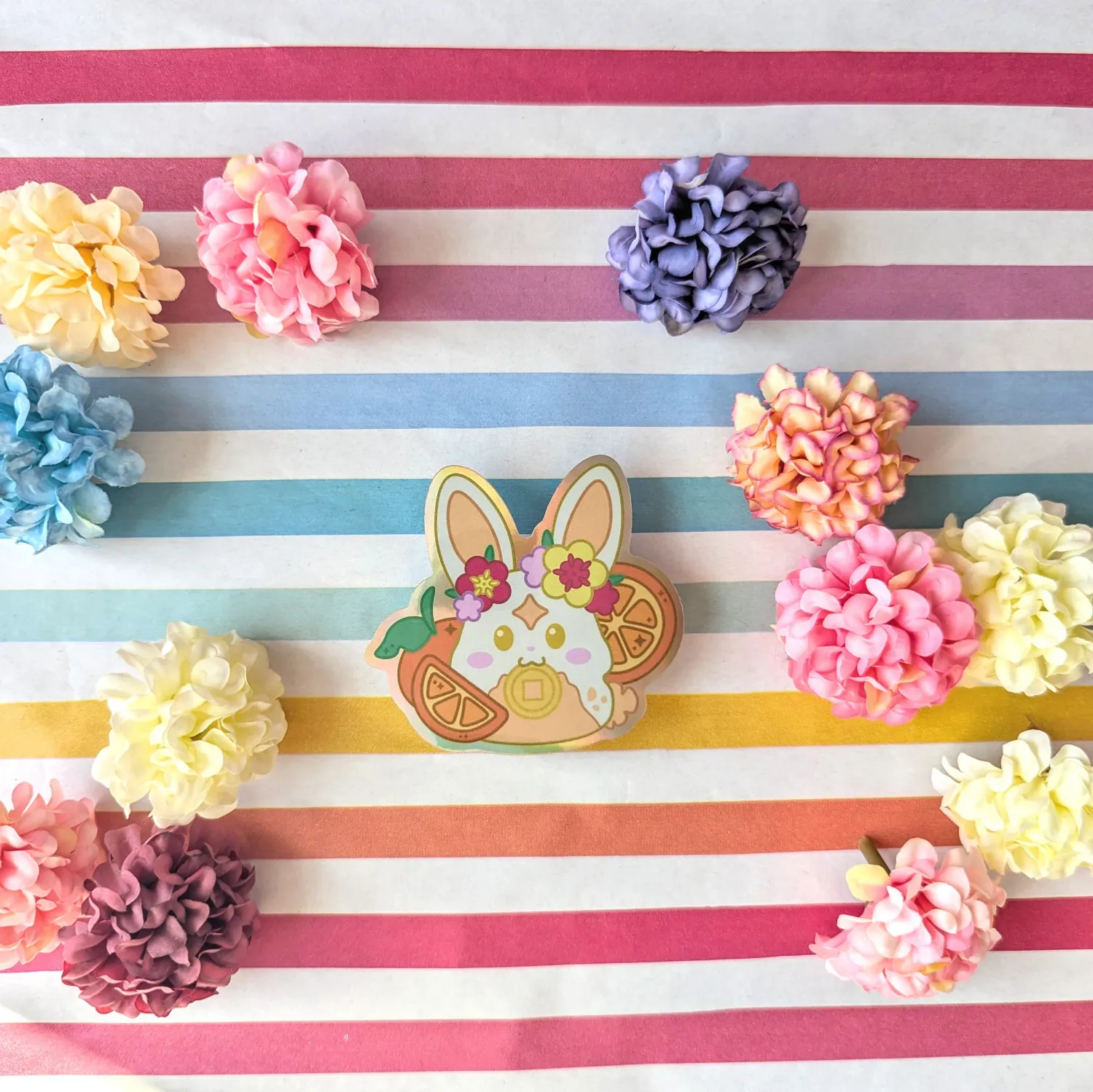 Citrus Bunny Holo Sticker