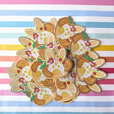 Citrus Bunny Holo Sticker