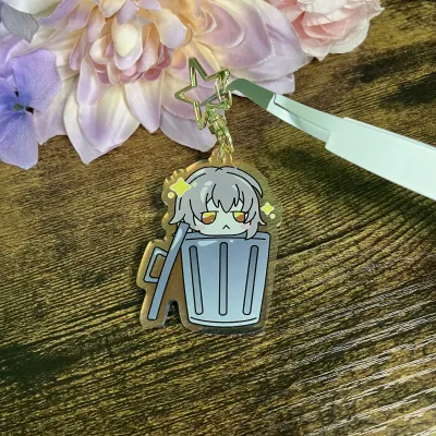Stelle Trashcan (Hoyoverse) Holo Keychain