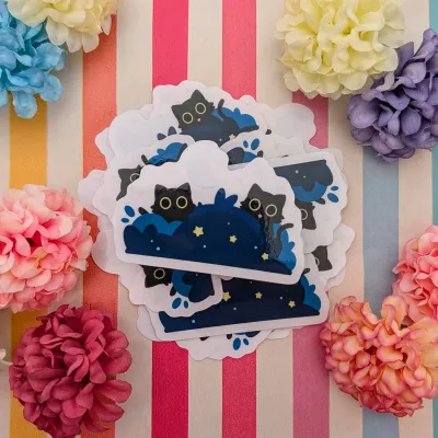 Starry Cats Chunky Sticker