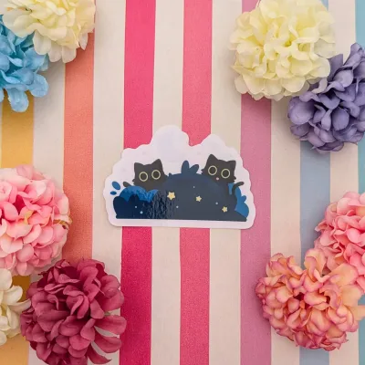 Starry Cats Chunky Sticker