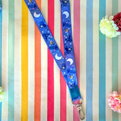 Lavender Bee Lanyard