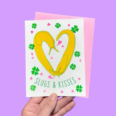Slug &amp; Kisses Greeting Card (Love)