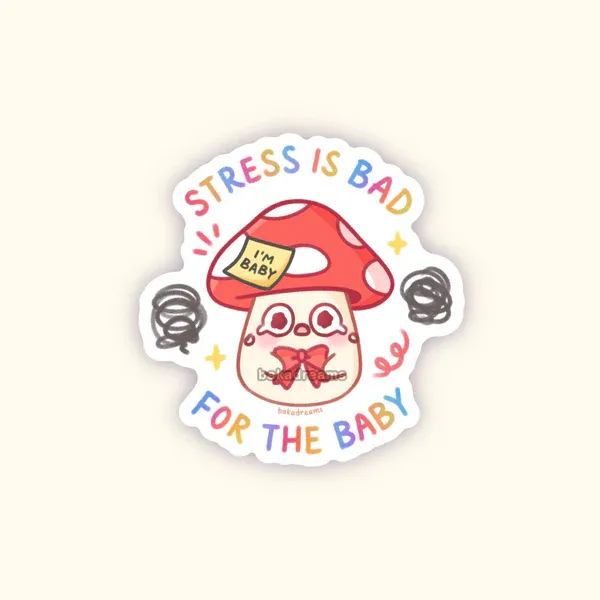 Stress Is Bad Sticker Stress Is Bad Sticker