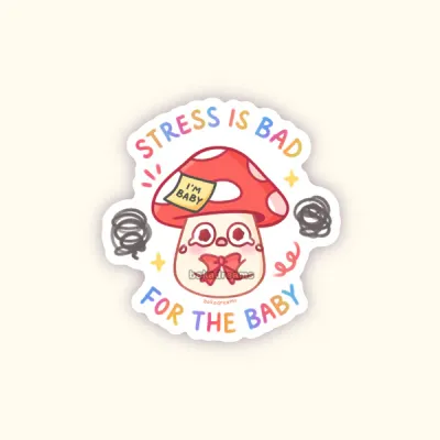 Stress Is Bad Sticker