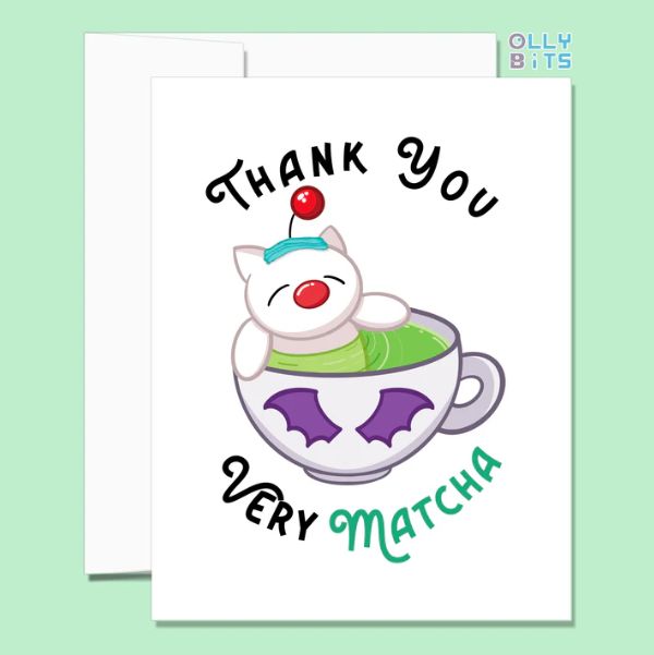 Thank You Very Matcha Greeting Card Thank You Very Matcha Greeting Card