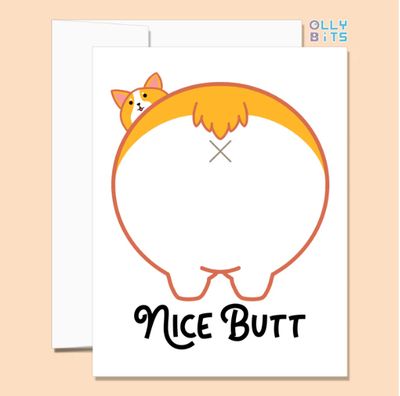 Nice Butt Greeting Card Nice Butt Greeting Card