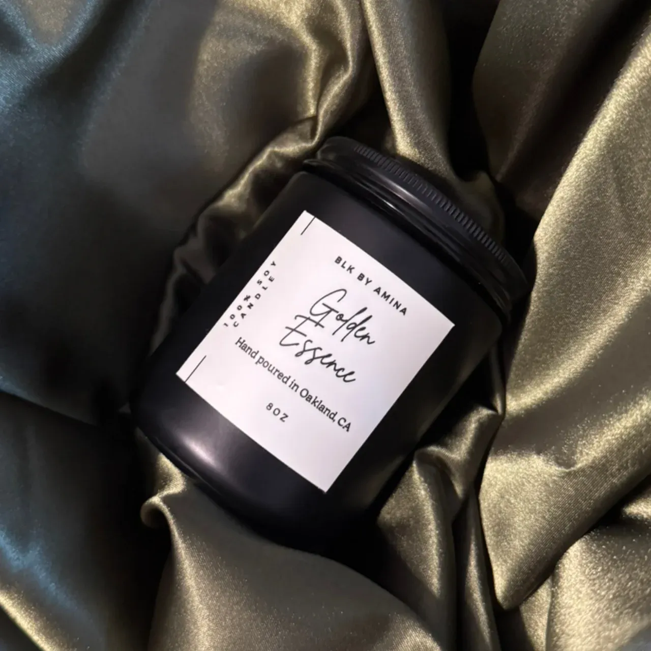 8oz Hand Poured Soy Candle: Golden Essence 8oz Hand Poured Soy Candle: Golden Essence