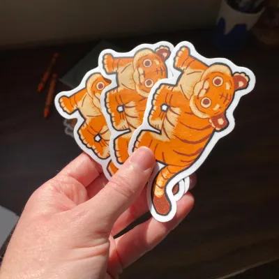 Cute Quirky Tiger Sticker