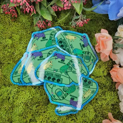 Dream Frog Huge Glitter Sticker