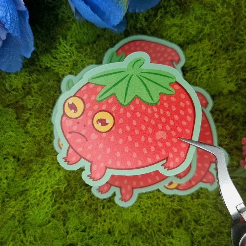 Strawberry Reggie Vinyl Sticker Strawberry Reggie Vinyl Sticker