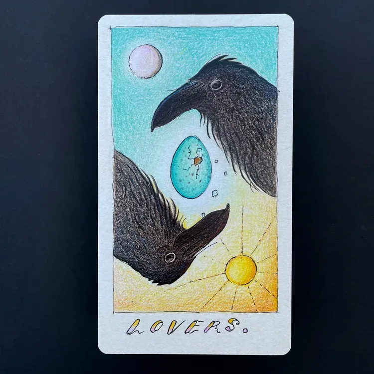 Lovers Tarot Print Lovers Tarot Print