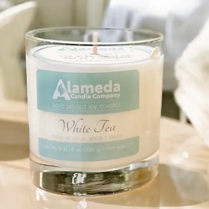 Whiskey Glass 8oz - White Tea