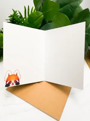 Hey! Red Panda - Friendship Card