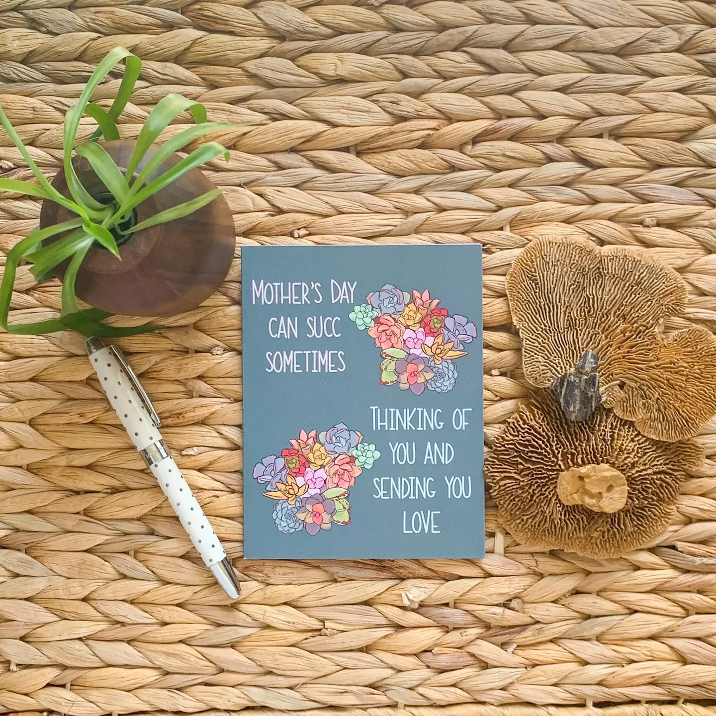 Mother's Day Succulents Card (by Bean Horse Car Designs) Mother's Day Succulents Card (by Bean Horse Car Designs)
