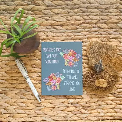 Mother's Day Succulents Card (by Bean Horse Car Designs)