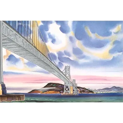 Oakland Bay Bridge Postcard (by Found Press Image)