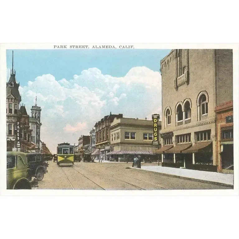 Park Street, Alameda Postcard (by Found Press Image)