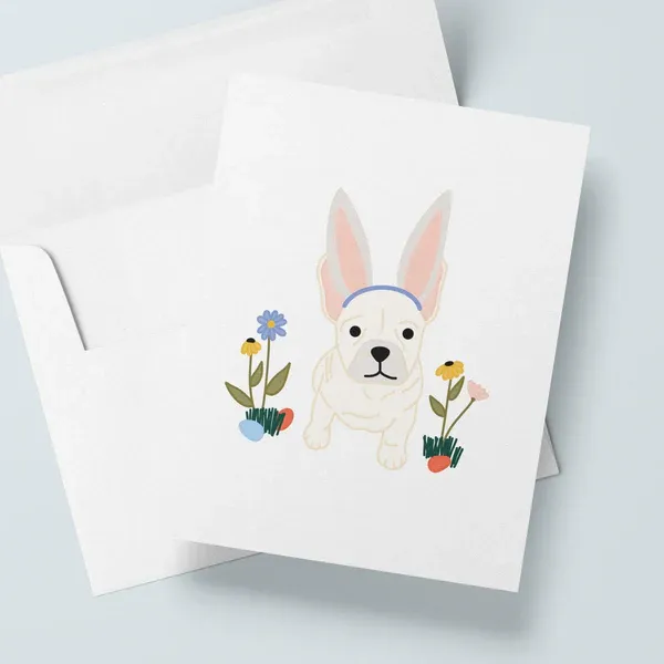 Spring Bulldog Card