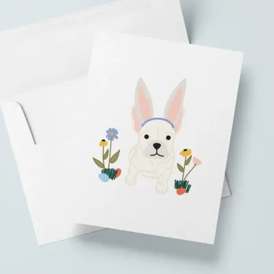 Spring Bulldog Card