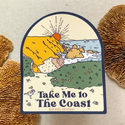 Take Me to The Coast Magnet (by Bean Horse Car Design)