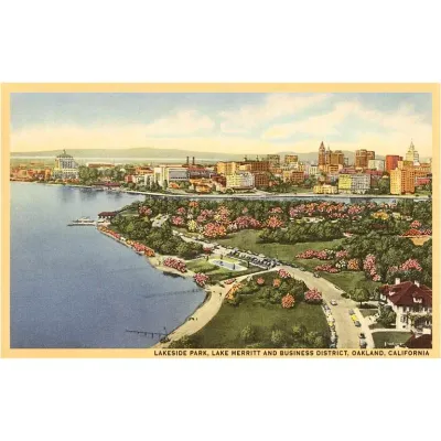 Lake Merritt, Oakland Postcard (by Found Press Image)