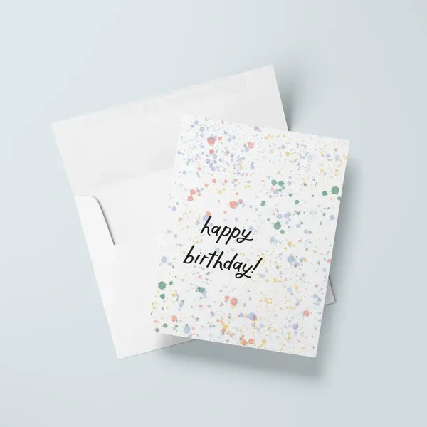 Happy Birthday Splatter Card