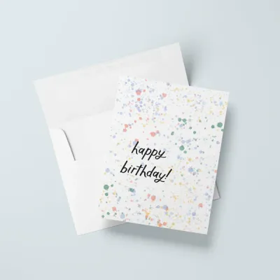 Happy Birthday Splatter Card