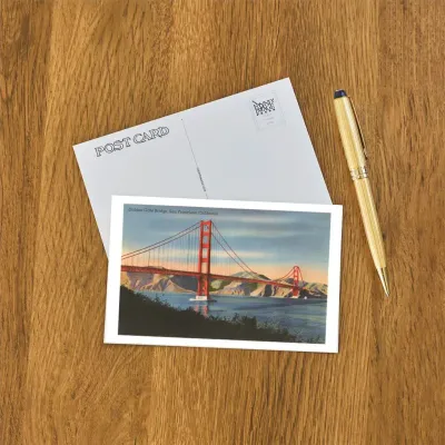 Golden Gate Bridge, SF Postcard (by Found Press Image)