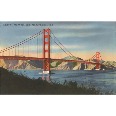 Golden Gate Bridge, SF Postcard (by Found Press Image)