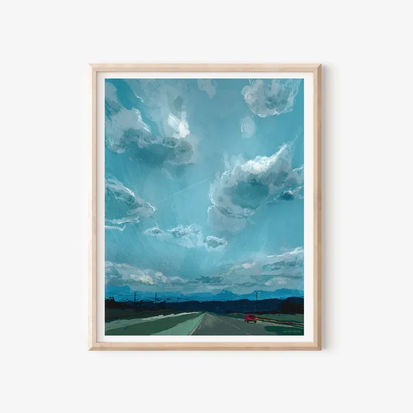 Highway Under Clouds Print (11x14)